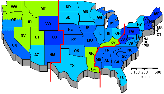 Map of the U.S.