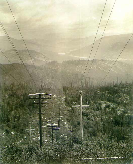 The new 60KV Lines Near Rossland